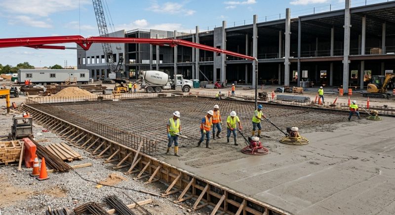 Commercial Slab Construction in Ormond Beach, FL